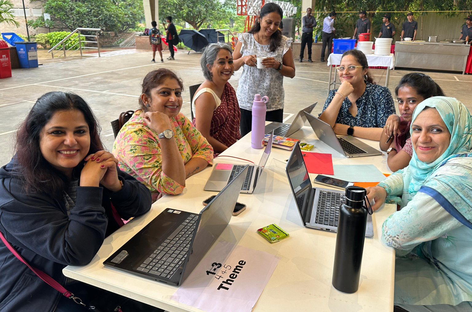 Students attending university fair and career counseling session